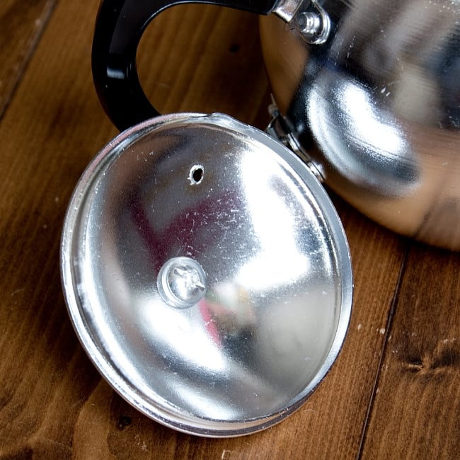 【送料無料・3個セット】まんまるレトロティーポット 1000ml タイのアルミ細工急須 10 - 蓋の裏面です