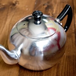 【3個セット】まんまるレトロティーポット 1000ml タイのアルミ細工急須 - サブ4