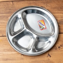 【送料無料・12個セット】とっても小さい分割カレー丸皿 【19cm】 - サブ3