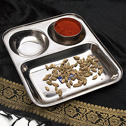 【送料無料・4個セット】3分割ランチプレート 【四角】26cm x 22cm  - サブ2