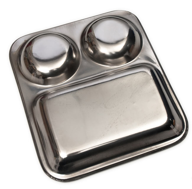 【送料無料・4個セット】3分割ランチプレート 【四角】26cm x 22cm 5 - 裏面です