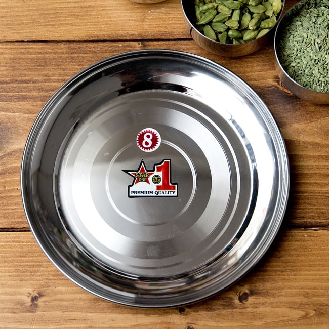 【送料無料・9個セット】カレー皿 No.8 [約18.5cm]-重ね収納ができるタイプ 3 - 上からの写真です