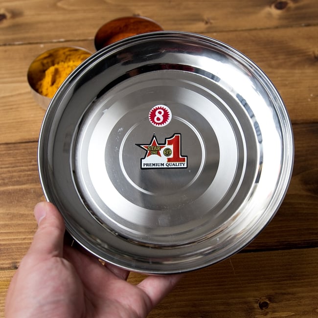 【送料無料・9個セット】カレー皿 No.8 [約18.5cm]-重ね収納ができるタイプ 6 - このくらいのサイズ感になります