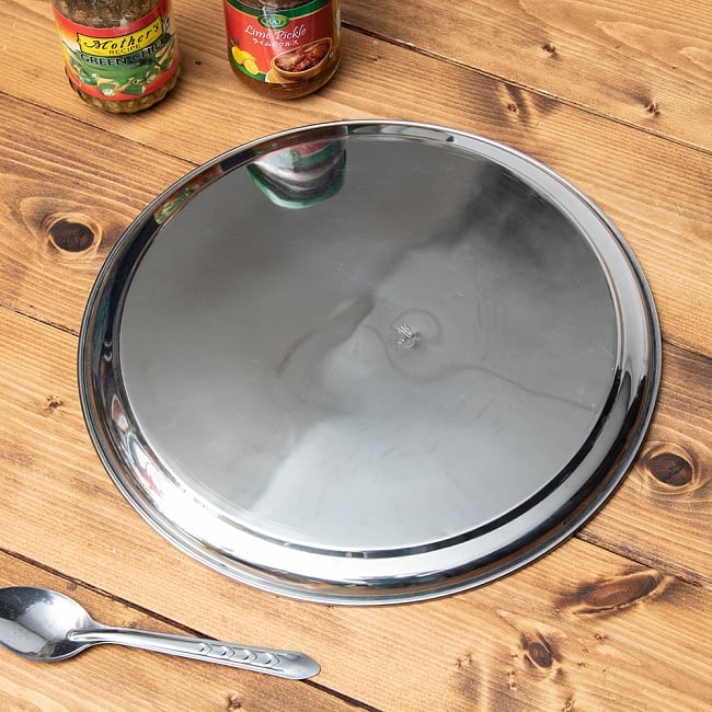 【送料無料・3個セット】カレー大皿 No.14 [約32.5cm]-重ね収納ができるタイプ 5 - 裏面はスッキリシンプルです。