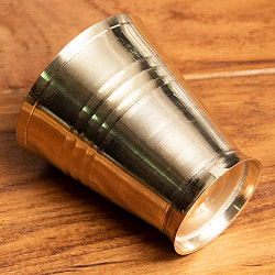 【5個セット】インドの礼拝用 ブラス製 プージャグラス カップ[6.5cm] - サブ4