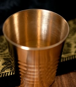 【5個セット】インドの礼拝用 ブラス製 プージャグラス カップ[5cm] - サブ4