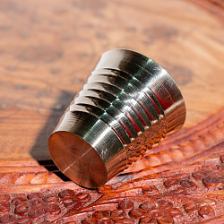 【5個セット】インドの礼拝用 ブラス製 プージャグラス カップ[約5cm] - サブ3