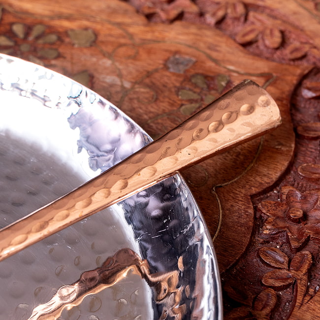 【12個セット】銅装飾槌目仕上げのディナースプーン　カレースプーン[約18.8cm] 5 - 拡大写真です