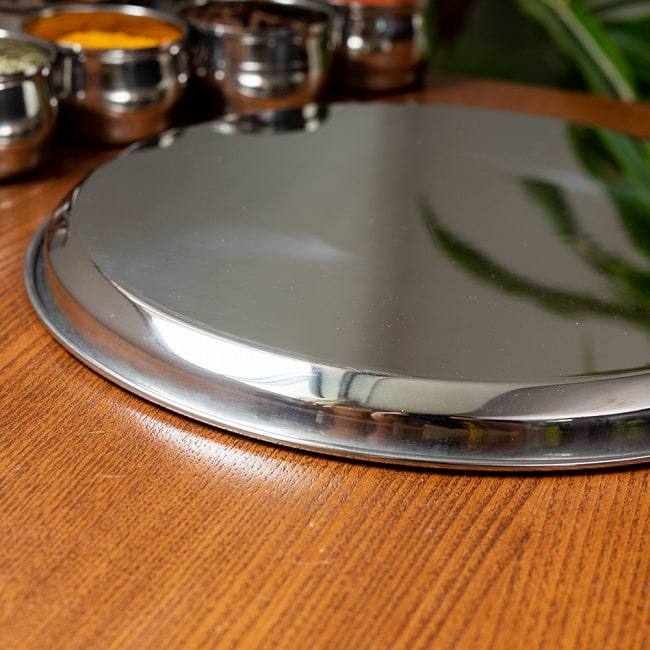 【ターリーセット】カレー大皿1枚とカレー小皿5枚セット 8 - 横からです