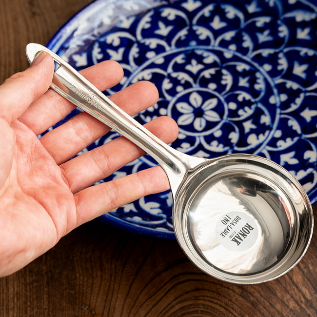 【12個セット】ドーサ用レードル 7 - このくらいのサイズ感になります。