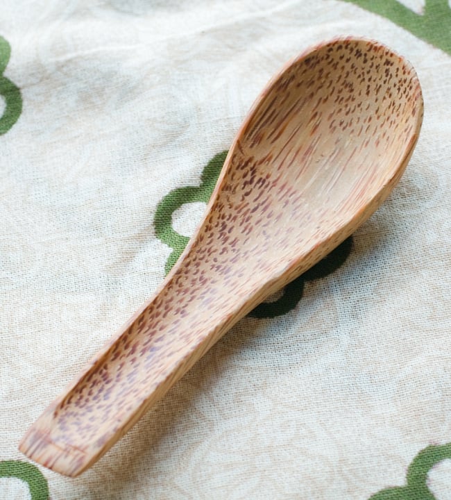 【10個セット】ココナッツのスプーン（レンゲ） 3 - 先端部分を拡大してみました。