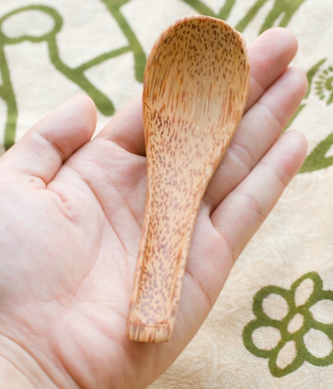 【10個セット】ココナッツのスプーン（レンゲ） 7 - このようなサイズです。