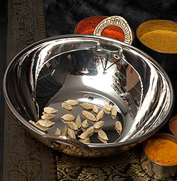 【6個セット】槌目銅装飾仕上げのステンレスカダイ[装飾持ち手付]サービングパン　食器・お皿〔約15.5cm〕 - サブ2