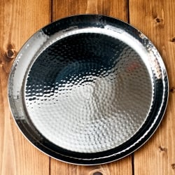 槌目仕上げのラウンドターリーとカレー小皿2種類のセット - サブ2