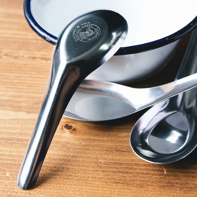 【12本セット】ゼブラ社製 タイ屋台のレンゲ6本セット ZEBRA - 13cm 4 - 裏面の写真です