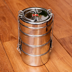 【6個セット】【4段】インド弁当箱【約19cm×約11.5cm】 - サブ2