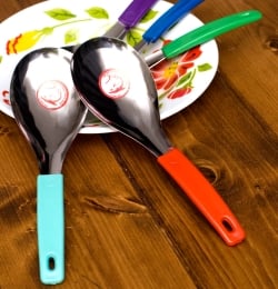 自由に選べる4つセット 昭和レトロなタイの大きめスプーン[22.5cm] - サブ4