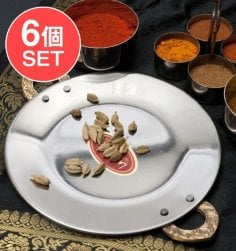 【6個セット】タヴァ槌目仕上げ チャパティやローティ用のフライパン(直径:18cm程度)