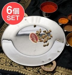 【6個セット】タヴァ槌目仕上げ チャパティやローティ用のフライパン(直径:24cm)