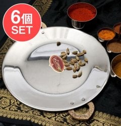 【6個セット】タヴァ槌目仕上げ　チャパティやローティ用のフライパン（直径：24cm）の数割選択写真