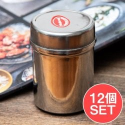 【12個セット】ステンレスのマサラケース・小物入れ[約6.2cm×4.5cm]