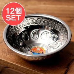 【12個セット】ペイズリーエンボスのアルミ皿【直径：17.5cm】の商品写真