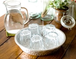 【4個セット】バリのアルミ飾り皿【直径:約26cm】 - サブ4