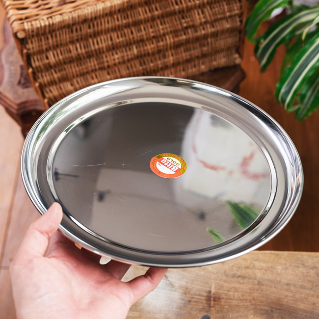 【4個セット】カレー大皿 [約27.5cm]-重ね収納ができるタイプ 9 - このくらいのサイズ感となります