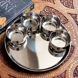 【ターリーセット】カレー大皿1枚とカレー小皿4枚セット