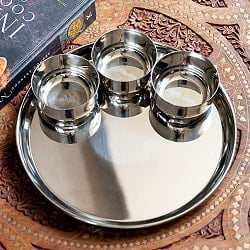 【ターリーセット】カレー大皿1枚とカレー小皿3枚セット