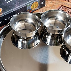 【ターリーセット】カレー大皿1枚と重ねられるカレー小皿3枚セット - サブ2