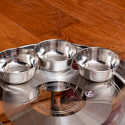 カレー皿セット[カレー大皿 No.12 （約28cm）と重なるサブジカトリ3枚のセット] - サブ4