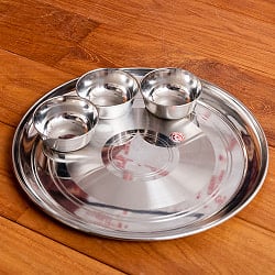 カレー皿セット[カレー大皿 No.12 （約28cm）と重なるサブジカトリ3枚のセット]の商品写真