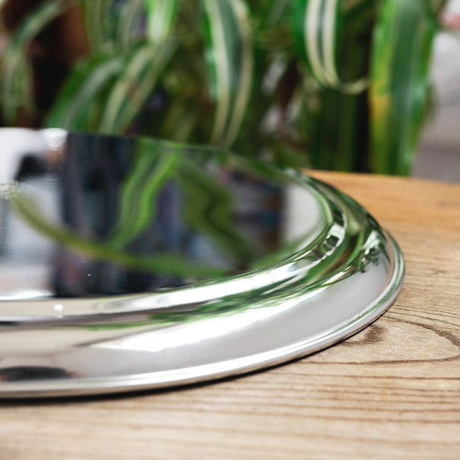 【大皿1枚＋小皿3枚セット】カレー大皿 [約28cm]-重ね収納ができるタイプ　ターリーセット 11 - 拡大写真です