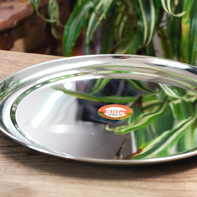 【大皿1枚＋小皿3枚セット】カレー大皿 [約28cm]-重ね収納ができるタイプ　ターリーセット 8 - ステンレス製です