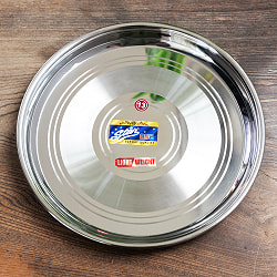 【大皿1枚+小皿3枚セット】カレー大皿 No.13 [約30.5cm]-重ね収納ができるタイプとサブジカトリ1枚＋ダールカトリ2枚セット - サブ4