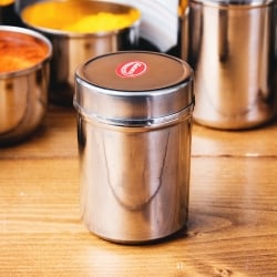 【3個セット】ステンレスのマサラケース・小物入れ-3号[約7.2cm×5.3cm 120ml] - サブ2