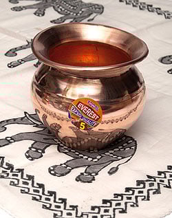 【3個セット】インドの水さし【銅】[9.7cm] 約450ml - サブ5