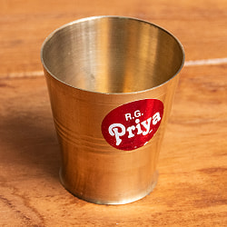 【3個セット】インドの礼拝用 ブラス製 プージャグラス カップ[5.5cm] - サブ2