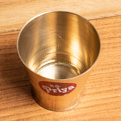 【3個セット】インドの礼拝用 ブラス製 プージャグラス カップ[5.5cm] - サブ5