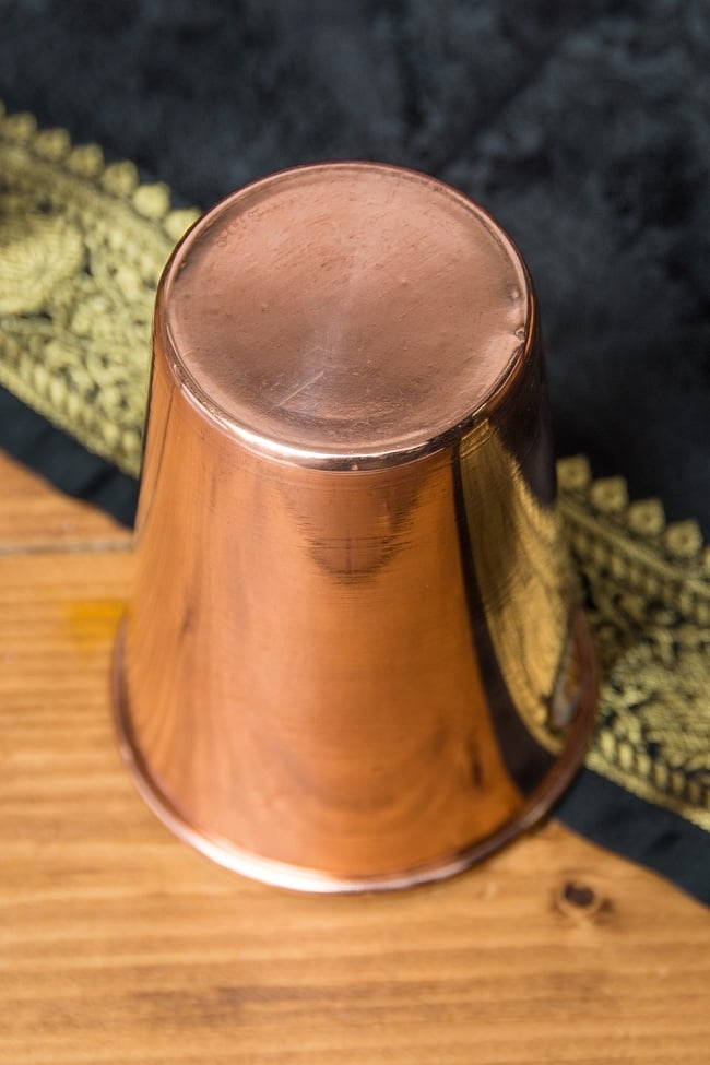 【3個セット】【祭壇用】銅製ラッシーグラス　【高さ：約12cm】 6 - 底面の様子です。