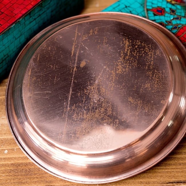 【12個セット】銅仕上げカトリ（小皿）　【直径：約13cm】 5 - 別の角度からの写真です