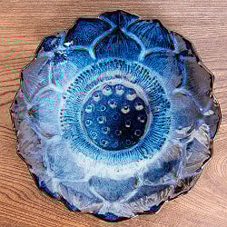 【お得なSET】エスニック気分を盛り上げる　ロータスシリーズ　プレート3点セット　Blue - サブ4