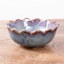 エスニック気分を盛り上げる　ロータスボウル　10cm　Sky purple - サブ3