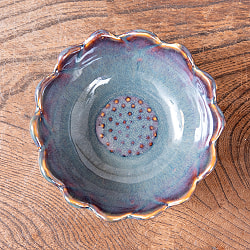 エスニック気分を盛り上げる　ロータスボウル　10cm　Sky purple - サブ4