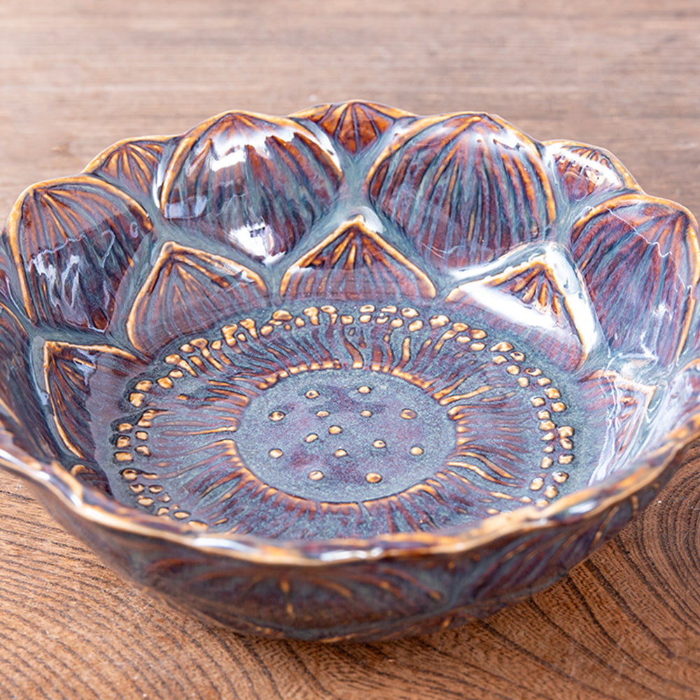 【お得なSET】エスニック気分を盛り上げる ロータスシリーズ スープセットMサイズ Sky purple2枚目の説明写真です