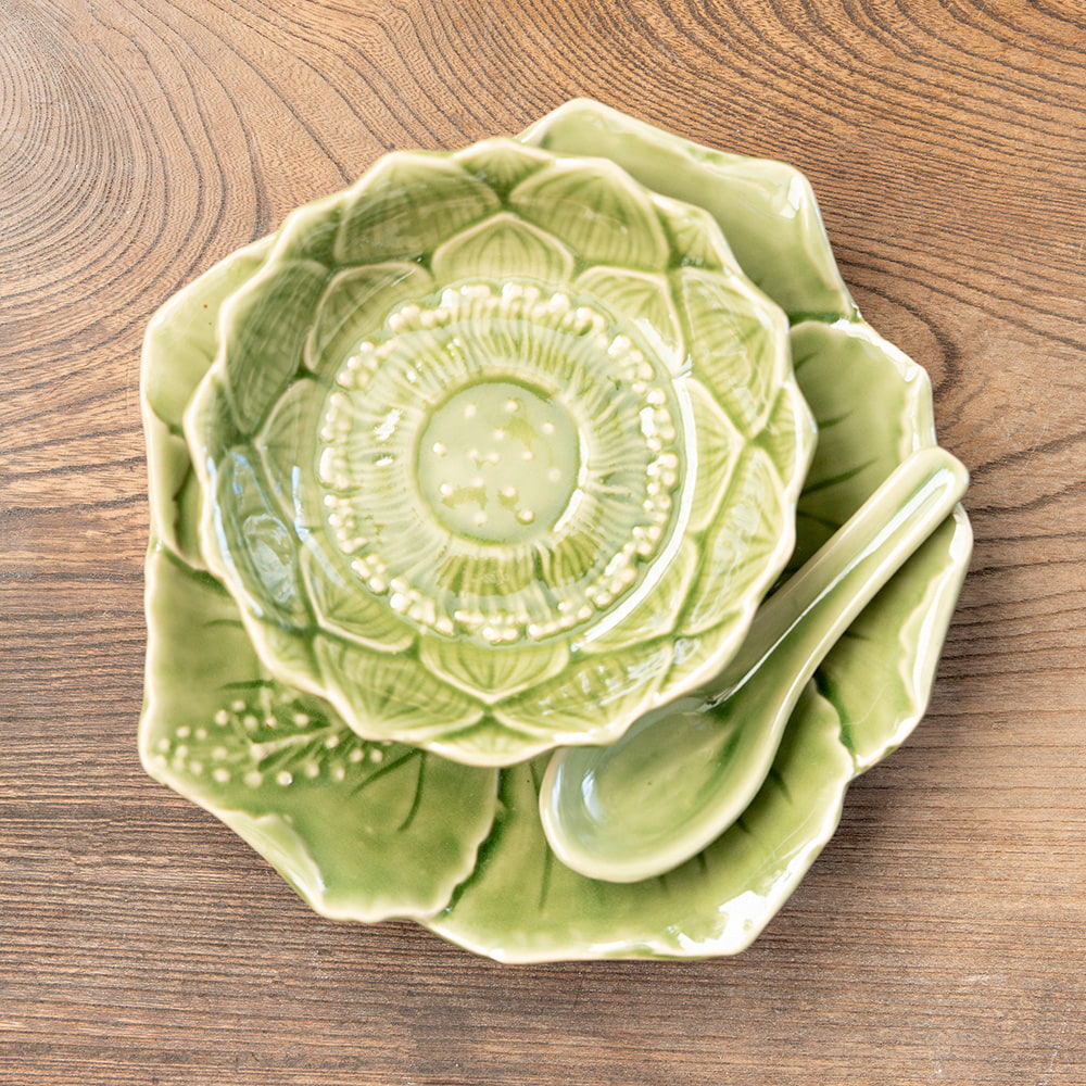 【お得なSET】エスニック気分を盛り上げる ロータスシリーズ スープセットMサイズ Sky purple5枚目の説明写真です