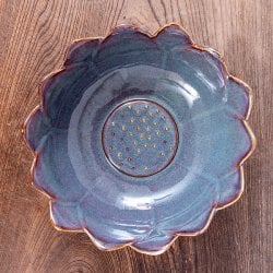 エスニック気分を盛り上げる　ロータスボウル　21cm　Sky purple(TI-CERAMIC-22)