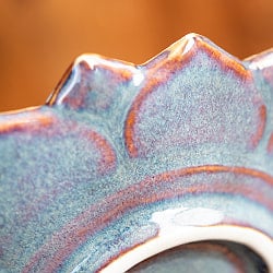 エスニック気分を盛り上げる　ロータスプレート　14cm　Sky purple - サブ3