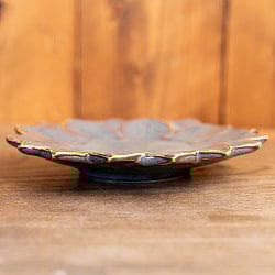 エスニック気分を盛り上げる　ロータスプレート　14cm　Sky purple - サブ4